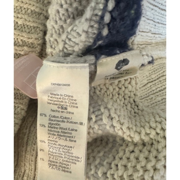 Madewell Striped Knit Sweater Women XS Blue White Textured Bobble Detail EUC - Picture 5 of 9